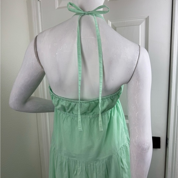 Express Tiered Halter Maxi Dress Size Medium 100% Cotton.  #143 - Picture 7 of 15